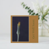 Carte Remettez-vous bientôt Fleurs Tons Brun Doré (Debout devant)