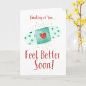 Carte Remettez-vous vite (Fleur jaune)