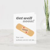 Carte Remettez-vous vite, les amis (Devant)