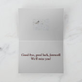 Carte Remise au revoir du Pluvier de tuyauterie de la ca (Intérieur)