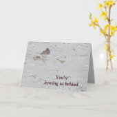 Carte Remise au revoir du Pluvier de tuyauterie de la ca (Fleur jaune)