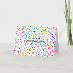 Carte Remise de Confetti Félicats