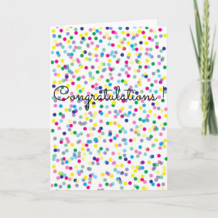 Carte Remise de Confetti Félicats