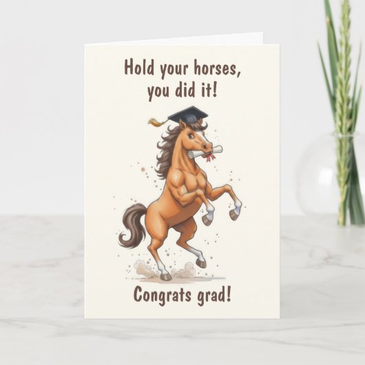 Carte Remise de diplôme de cheval (Devant)