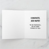 Carte Remise de diplôme école dentaire Félicitations den (Intérieur)