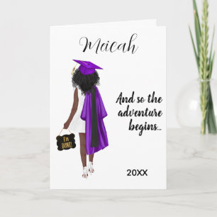 Carte Remise de diplôme violette Félicitations à la dipl
