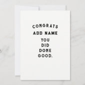 Carte Remise de diplômes de l'équipe de natation (Dos)