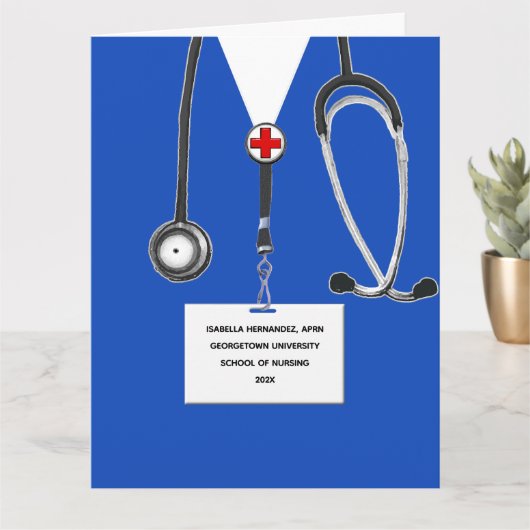 Carte Remise de diplômes d'infirmière 2026 (Petite plante)