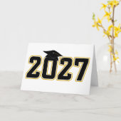 Carte Remise des diplômes de la promotion 2027 de Letter (Fleur jaune)