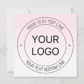 Carte Remplacement de logo facile & Texte éditable Rose (Devant)