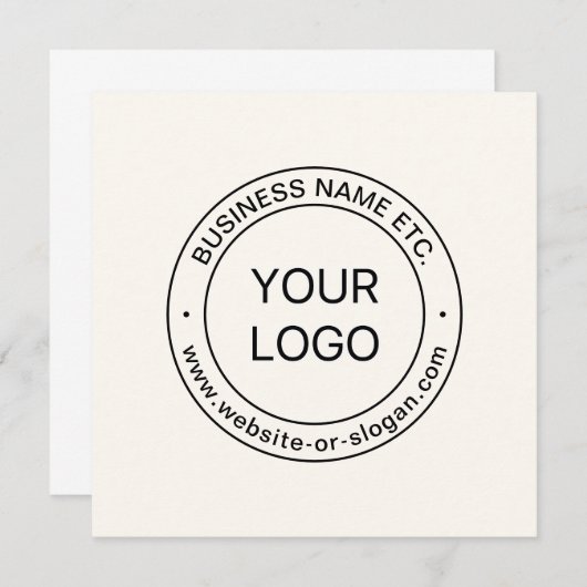 Carte Remplacement et modification faciles du logo | bla (Devant / Derrière)