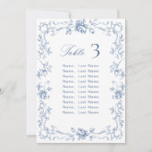 Carte Renaissance Ornate Dusty Blue Seating Chart (Devant)