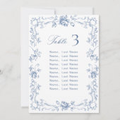 Carte Renaissance Ornate Dusty Blue Seating Chart (Dos)