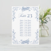 Carte Renaissance Ornate Dusty Blue Seating Chart (Debout devant)