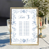 Carte Renaissance Ornate Mariage Seating Chart