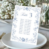 Carte Renaissance Ornate Mariage Seating Chart