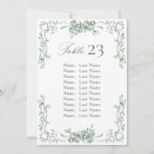 Carte Renaissance Ornate Sage Green (Dos)