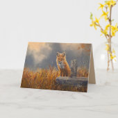 Carte "Renard 2026" (Fleur jaune)