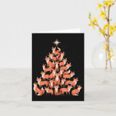 Carte Renard Arbre de Noël Fox Xmas Arbre Femmes &amp; G (Fleur jaune)