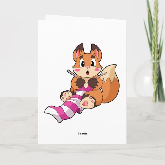 Carte Renard avec écharpe (Dos)