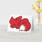 Carte Renard couché (Fleur jaune)