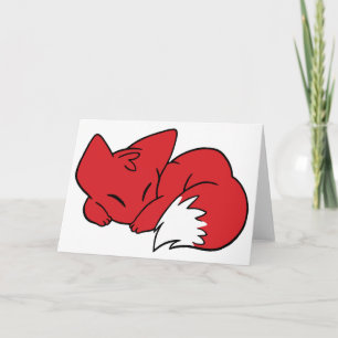 Carte Renard couché