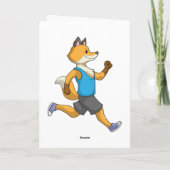 Carte Renard coureur à la course (Dos)