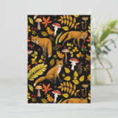 Carte Renard d'automne sur noir (Debout devant)