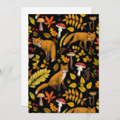 Carte Renard d'automne sur noir (Devant / Derrière)