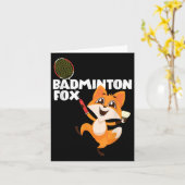 Carte Renard de badminton  (Fleur jaune)