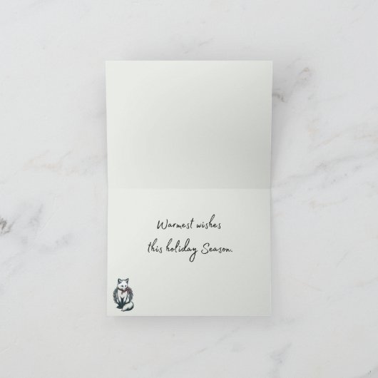 Carte renard de Noël (Intérieur)