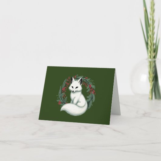 Carte renard de Noël (Devant)