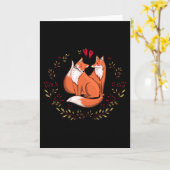 Carte Renard de Valentine (Fleur jaune)