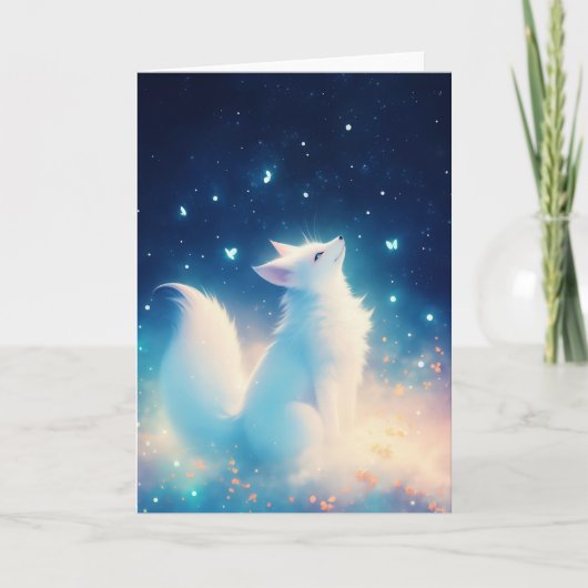 Carte Renard d'Hiver Murmure Arctique (Devant)