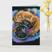 Carte Renard DreamCatcher (Fleur jaune)