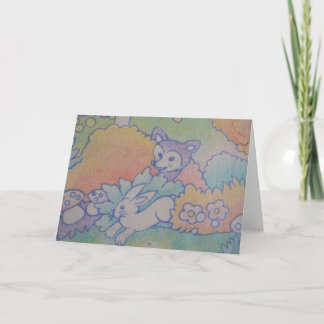 Carte renard et lapin