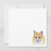 Carte Renard - Œuvre d'art à l'aquarelle  (Dos)