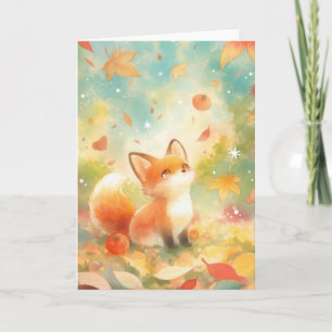 Carte Renard parmi le charme de l'automne