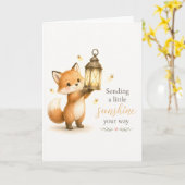 Carte Renard Petit Soleil (Fleur jaune)