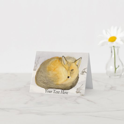 Carte Renard rouge (Petite plante)