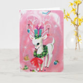 Carte Renard vintage (Fleur jaune)