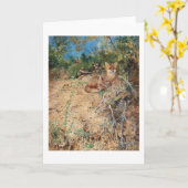 Carte Renards, Bruno Liljefors (Fleur jaune)