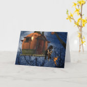 Carte Rencontre avec une créature mignonne d'Halloween (Fleur jaune)