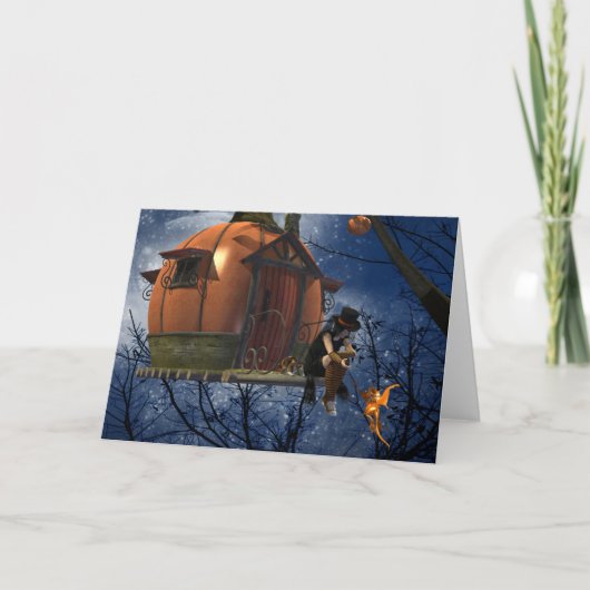 Carte Rencontre de création d'Halloween mignonne (Devant)