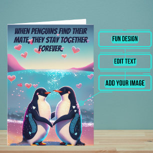 Carte Rencontre des pingouins pour la vie Fiancée/Petite