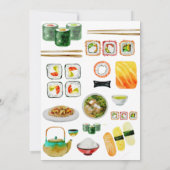 Carte Rencontrez le bébé | Sushi Baby shower Party Invit (Dos)