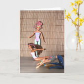 Carte Rencontrez les Gym Girls. (Fleur jaune)