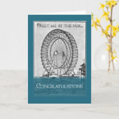 Carte Rencontrez-moi à la Foire des Félicitations musica (Fleur jaune)