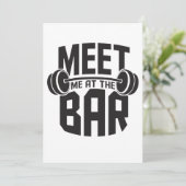 Carte Rencontrez-Moi Au Bar Poids Lifting Deadlift Dumbb (Debout devant)