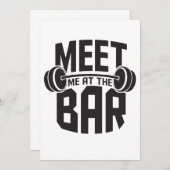 Carte Rencontrez-Moi Au Bar Poids Lifting Deadlift Dumbb (Devant / Derrière)